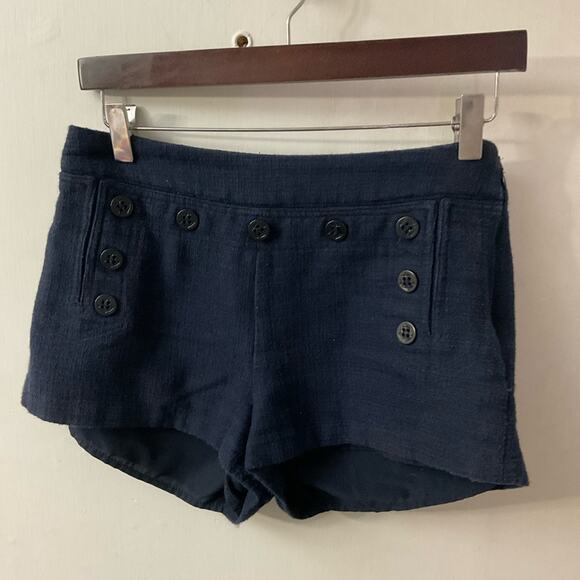 Forever 21 Nautical Button Font Sailor Shorts 28 Lined Casual Minimalist Preppy - Picture 1 of 7